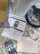 Bola de discoteca giratoria para fiesta, luz de fiesta giratoria activada por sonido, iluminación RGB 3LED de 3W para Navidad, boda, eventos, ángulo de haz, color negro con funda transparente