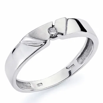 

Ring 18k white gold diamond bright 0.05ct [AA1786]