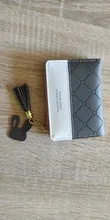Corta de las mujeres monedero Patchwork monedero cremallera pequeño comprobado en relieve monederos con borlas lindo soporte para tarjetas Simple Mini Rosa bolsa de dinero