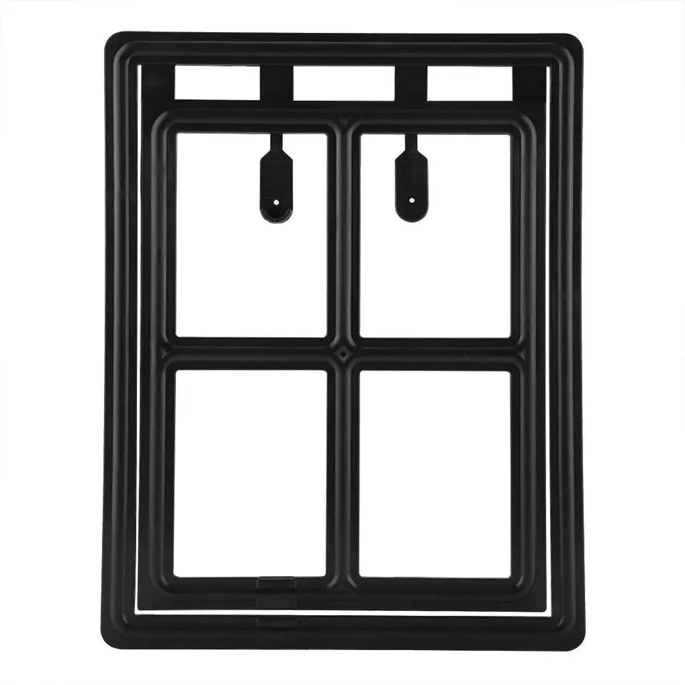Dog Cat Flap Door Lockable Plastic Flap Gates for Screen Window Security Cat Kitty Window Gate