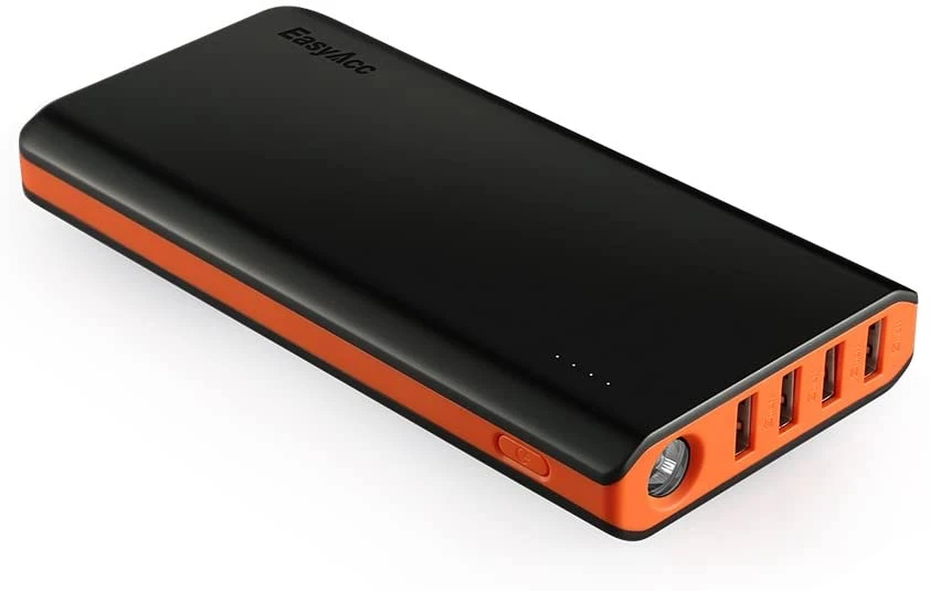 Easyacc 26000 2600mah のパワーバンク 4 ポート外部バッテリー充電器ポータブル充電器 Android 携帯サムスン錠黒とオレンジ Power Bank Aliexpress