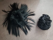 Bicicleta con sintético Flexible moño para el cabello rizado cabello moño elástico sucio ondulado Scrunchies abrigo de cola de caballo de pelo banda Exte