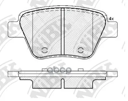 Колодки Тормозные Skoda Octavia 04-/Superb 08-/Vw Caddy/Touran 10- Задние Nibk Pn0550 NiBK арт. PN0550