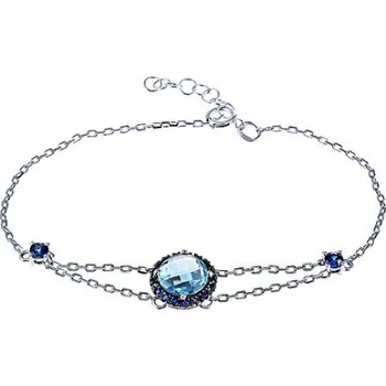 

Jay VI bracelet with Topaz and sapphires in white gold