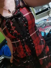 Vestido clásico de encaje con volantes para mujer, sin mangas, a cuadros, Vintage, gótico, minivestidos de baile, disfraz de Cosplay de talla grande