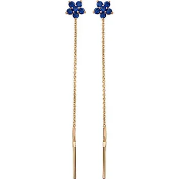

Esthete earrings with 12 red gold sapphires