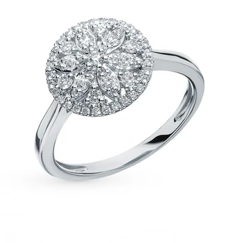 

Gold ring with diamonds sunlight sample 585