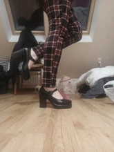 Zapatos de tacón alto cuadrados para mujer, plataforma con hebilla en la boca, zapatos de punta redonda, para primavera y verano