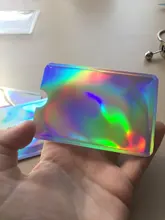 Nuevo Anti Rfid tarjetero para tarjetas bancarias de NFC de bloqueo lector Identificación de bloqueo de Bolsa de tarjeta de crédito de las mujeres de los hombres láser aluminio tarjeta caso proteger