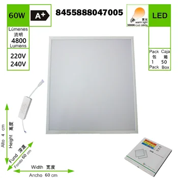 

LED PANEL, 60X60 cm, 60W, 220-240 V, 3000 K luz
