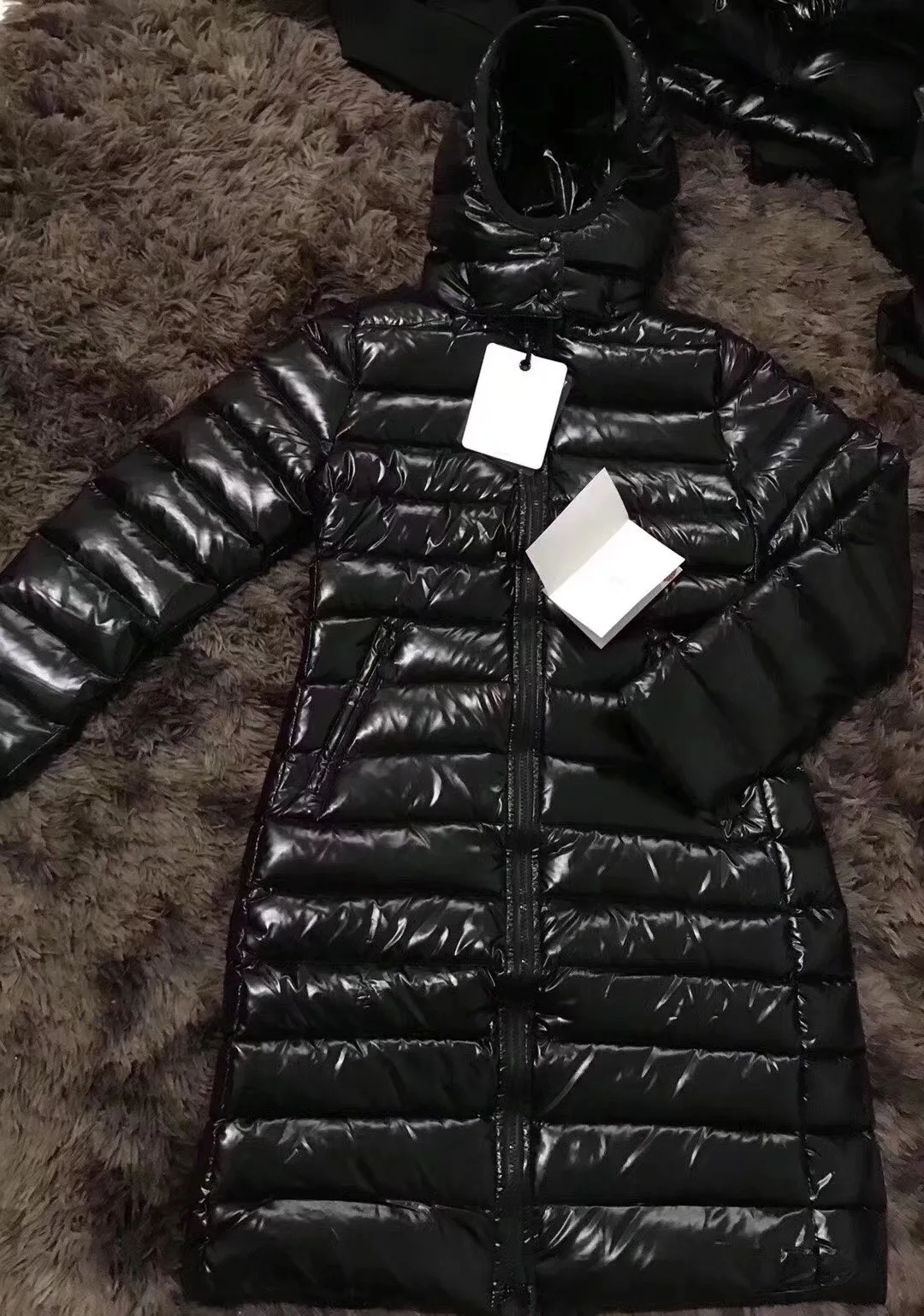 Длинное и Короткое женское черное пальто