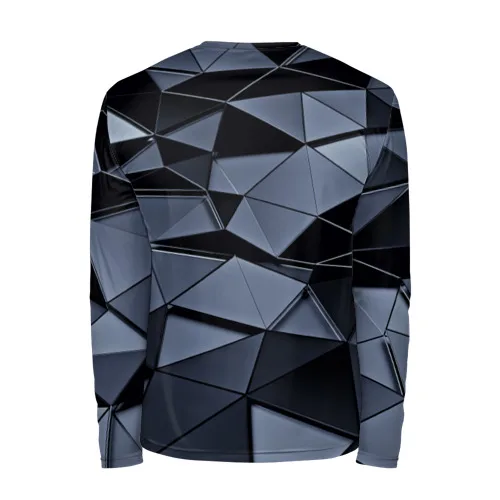 Мужской лонгслив 3D Abstract Gray для мужчин для спорта и отдыха, для путешествий, Спортивный стиль, полуприлегающий силуэт