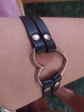 Tobillera de piel sintética con cabeza de gatito, cadena para las piernas, con corazón Sexy, Punk, amor, liga para las piernas, arnés redondo, negro, ajustable