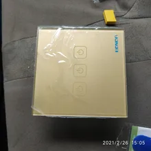 Glass-Panel Wall-Switch Touch-Screen-Switch Eu-Light BONDA 1-Gang White Crystal AC220V