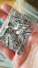 40 Uds Charms chanclas 21x7mm colgante antiguo ajuste, Vintage bronce tibetano color plata, DIY para pulsera collar