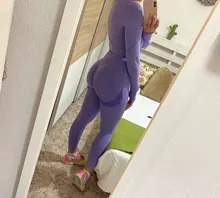 Conjunto de Yoga sin costuras para mujer, ropa deportiva para gimnasio, Top corto de manga larga para Fitness, Leggings de cintura alta y Sujetador deportivo conjunto de yoga ropa deporte mujer fitness  invierno 2020