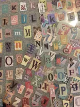 Pegatinas decorativas hechas a mano para álbum de recortes, calcomanías con números del alfabeto en inglés, Retro, decoración de álbumes y diarios, lote de 6 unidades