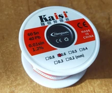 Kaisi-Alambre de soldadura fina, flujo de alambre de soldadura 0,3/0,4/0,5/0,6mm, Sn60 / Pb40 para trabajos de soldadura precisos