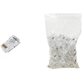 

Pack 100 connectors 8 Pole Cat 5e Utp unshielded Rj45