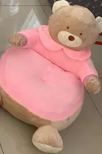 Silla de bebé para niños pequeños, asiento de Puff, sofá lavable, cubierta única, sin relleno, bolsa de piel de oso de dibujos animados