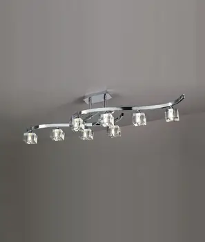 

Ceiling large chrome Crystal CUADRAX 8 lights