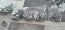 Abrazaderas de manguera continua de una sola oreja, 45/80-5,8mm, abrazaderas de manguera de acero inoxidable 23,5, anillos de fijación de pulgada para sellado de tipos de manguera, 304 Uds.