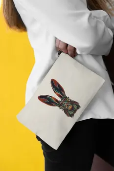 

Angemiel Clutch Colorful Motif Rabbit Portfolio Hand Makeup Bag