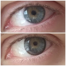 Easysmall lentes de contacto de color para cosméticos para ojos negro Natural anillo anual pequeña belleza alumno grado opción 2 unids/par