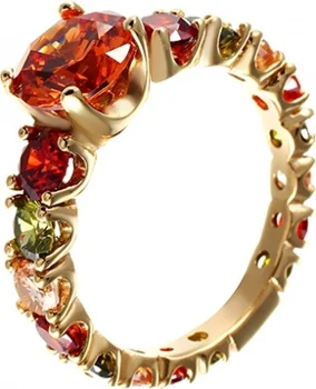 

Jay VI ring with cubic zirconia silver with gilding