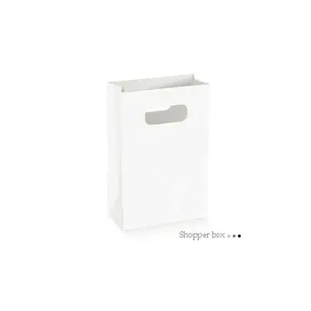 

Scatola Shopper box lino Bianco Wedding Bag 12,5x6,5x180 Cm 10 pz art 71669