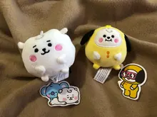 LLavero de caricatura de animales de Kpop coreano para niños, colgante pequeño de felpa de 7CM para bebés, accesorios para bolsa de Juguetes