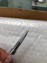 Delineador para decoración de uñas, herramienta de pincel de cristal tallado, pluma de dibujo de línea ultrafina, cable de tracción, flor de fototerapia, pluma doble de Metal