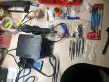 Estación de soldadura de pistola de aire caliente digital ESD, 800W, 2 en 1, 220v, para Estación de reparación SMD, actualización 8586