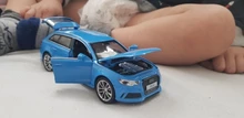 Audi-Coche de aleación RS6 a presión para niños, juguete de coche con retroceso, de colección, 1:32, envío gratis