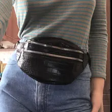 Riñonera de piel sintética de cocodrilo unisex, bolso de pecho con cinturón de alta calidad, 2019