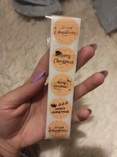 Pegatinas de Feliz Navidad de oro rosa para álbum de recortes, 1 pulgadas, 100-500 uds, etiquetas de sellado para fiesta, bricolaje, embalaje, pegatinas de papelería