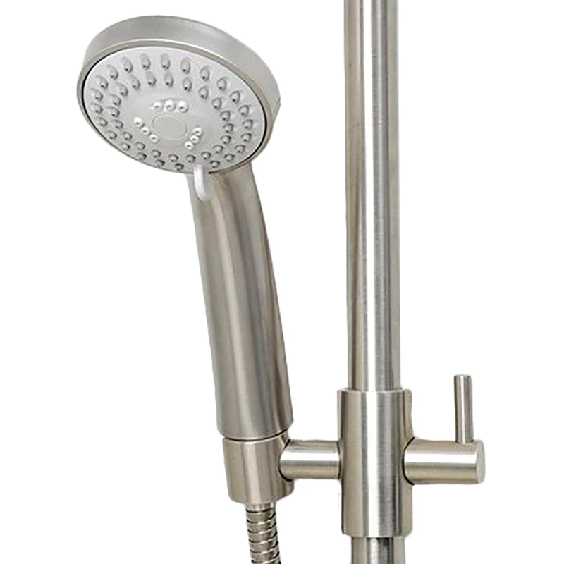 Душевой гарнитур WasserKRAFT A038 (3-функциональная лейка, шланг, насадка 25 см нержавеющая сталь, стойка 2,4 см)