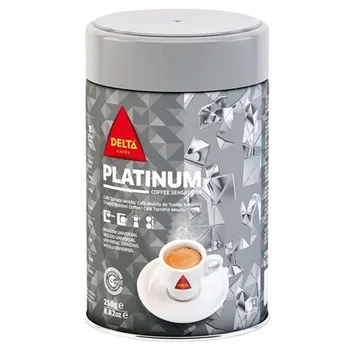 

Platinum Natural roasted coffee, can 250 gr DELTA coffee