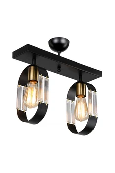 

AVONNI AR-65185-2Y-BSY Black Painted Ceiling Lamp, E27, Metal, G