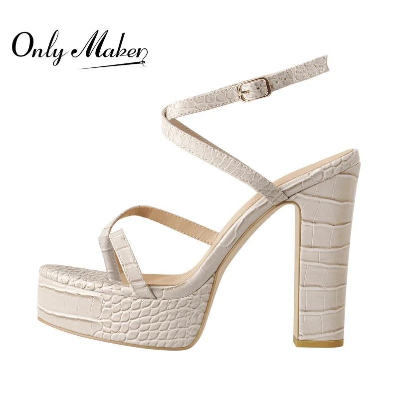 Chunky Platform Sandals Platform Open Toe Ankle Strap Chunky Heel