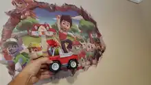 Pegatinas impermeables de PVC de dibujos animados 3D para niños, decoración del hogar, Fondo de pared, habitación de niños