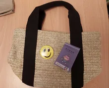 Bolso de paja de gran capacidad para mujer, canasta tejida hecha a mano, para playa, estilo bohemio, de lona, 2020