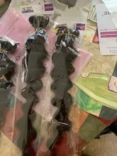 Lumiere-mechones de cabello humano mechones de cabello suelto de ondas profundas con cierre y 3/4 mechones 100% cabello humano para mujer negra, cabello Remy