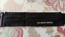 Queshark-riñonera elástica deportiva con doble cremallera, bolso de cintura con bolsillo para correr, gimnasio, Yoga, riñonera para teléfono móvil