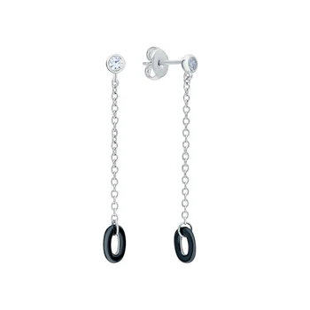 

Silver earrings with ceramics and cubic zirconia sunlight sample 925