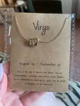 12 collares con signo del zodiaco para mujer, colgante de constelaciones, cadenas de oro, Gargantilla, joyería de moda
