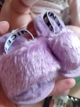 Nuevo caliente Bebé Zapatos de niñas pelusa bebé púrpura zapatillas recién nacido Niño niña antideslizantes de fondo suave caminantes primer bebé de cuna Zapatos