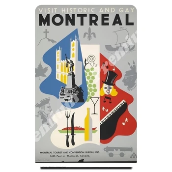 

Canada souvenir magnet vintage tourist poster