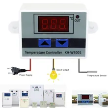 10A 12V 24V 220VAC Digital LED Temperature Controller XH-W3001 For Incubator 