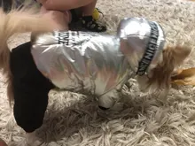 Jumpsuit Pet-Costumes Cotton-Padded Silver-Color Dogs Waterproof Winter Fashion for Hoodie